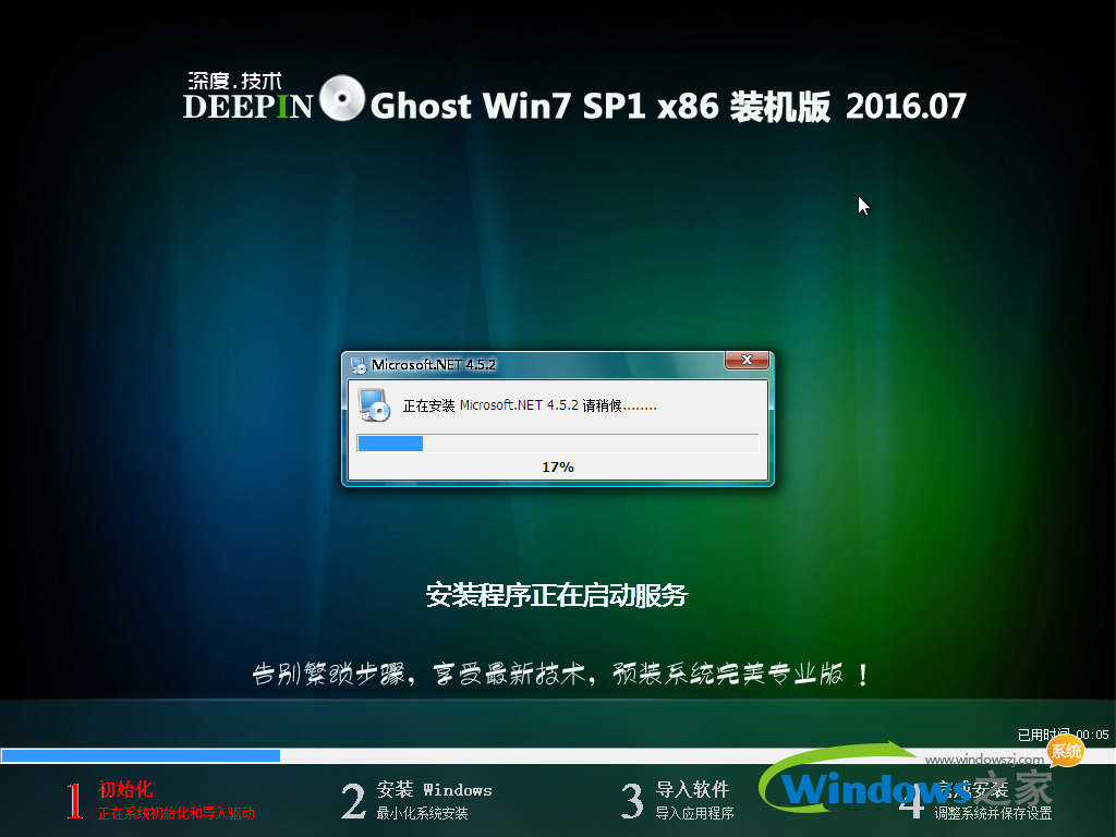 深度技術ghost win7